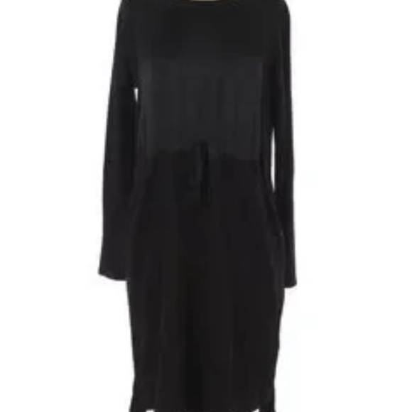 Vera Wang black drawstring dress with pockets Medium - Picture 2 of 10